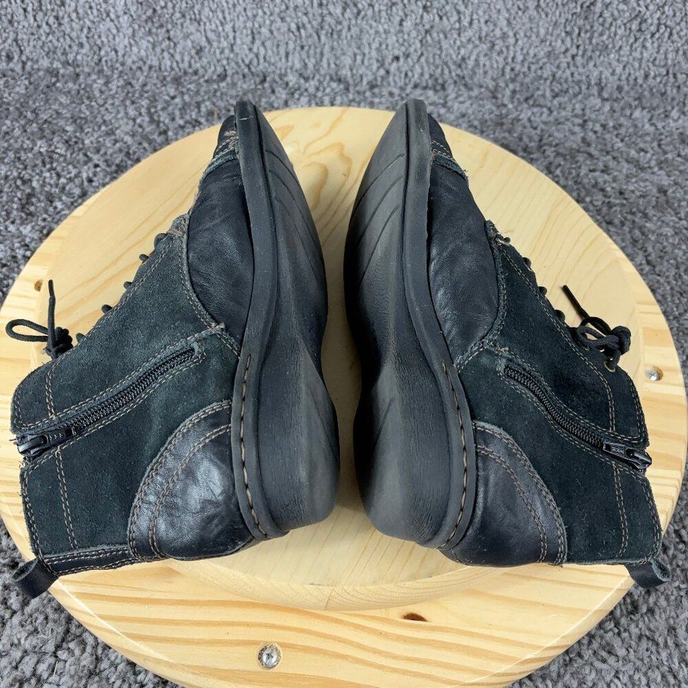 Clarks Whistle Watch Ankle Boots Womens Size 7.5 Black Cap Toe Lace Up Booties - Picture 7 of 9